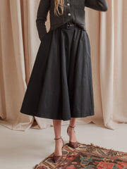 Madison Midi Skirt - Black