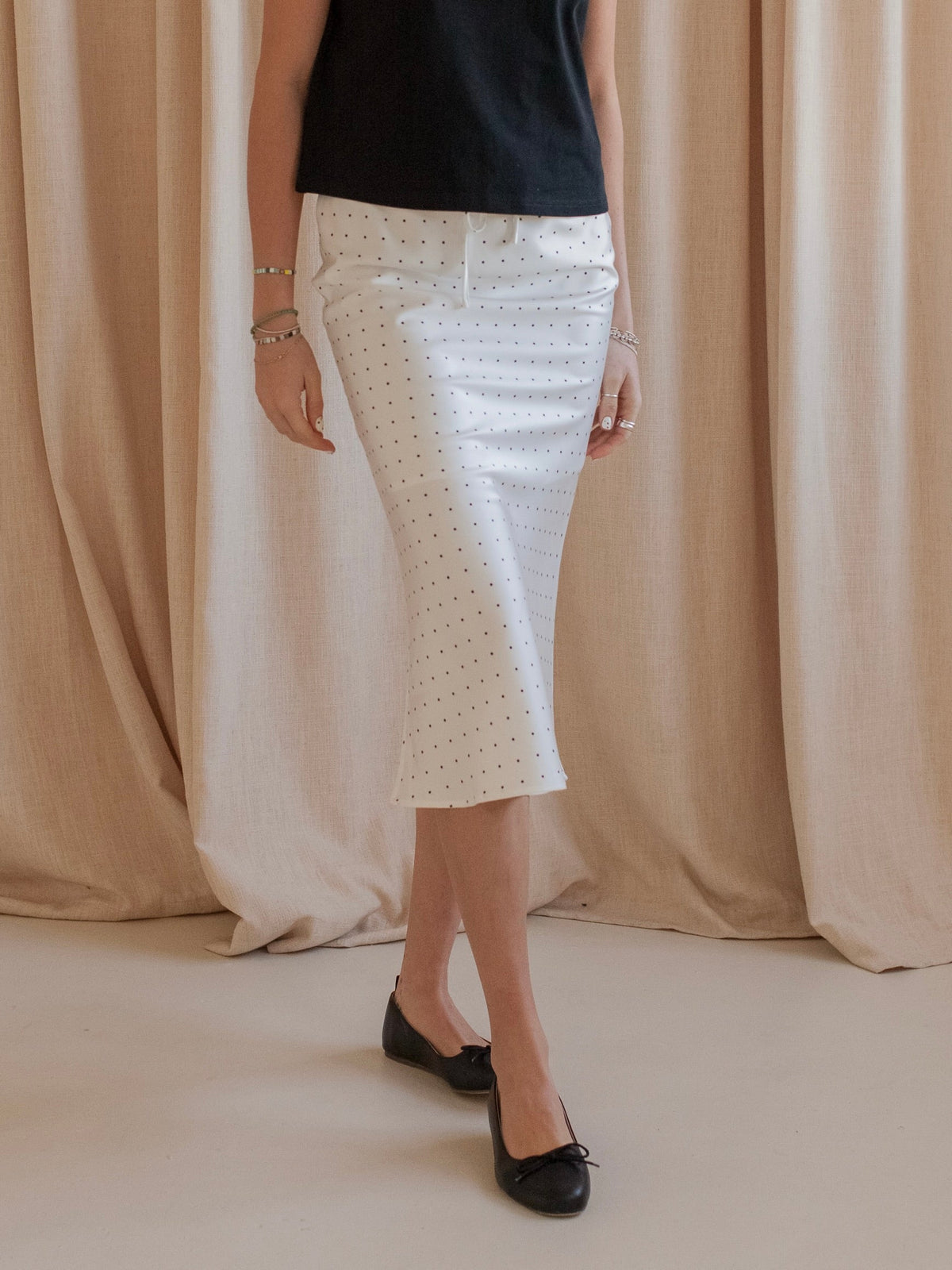 Dotted Slip Skirt