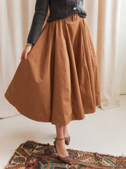 Madison Midi Skirt - Camel
