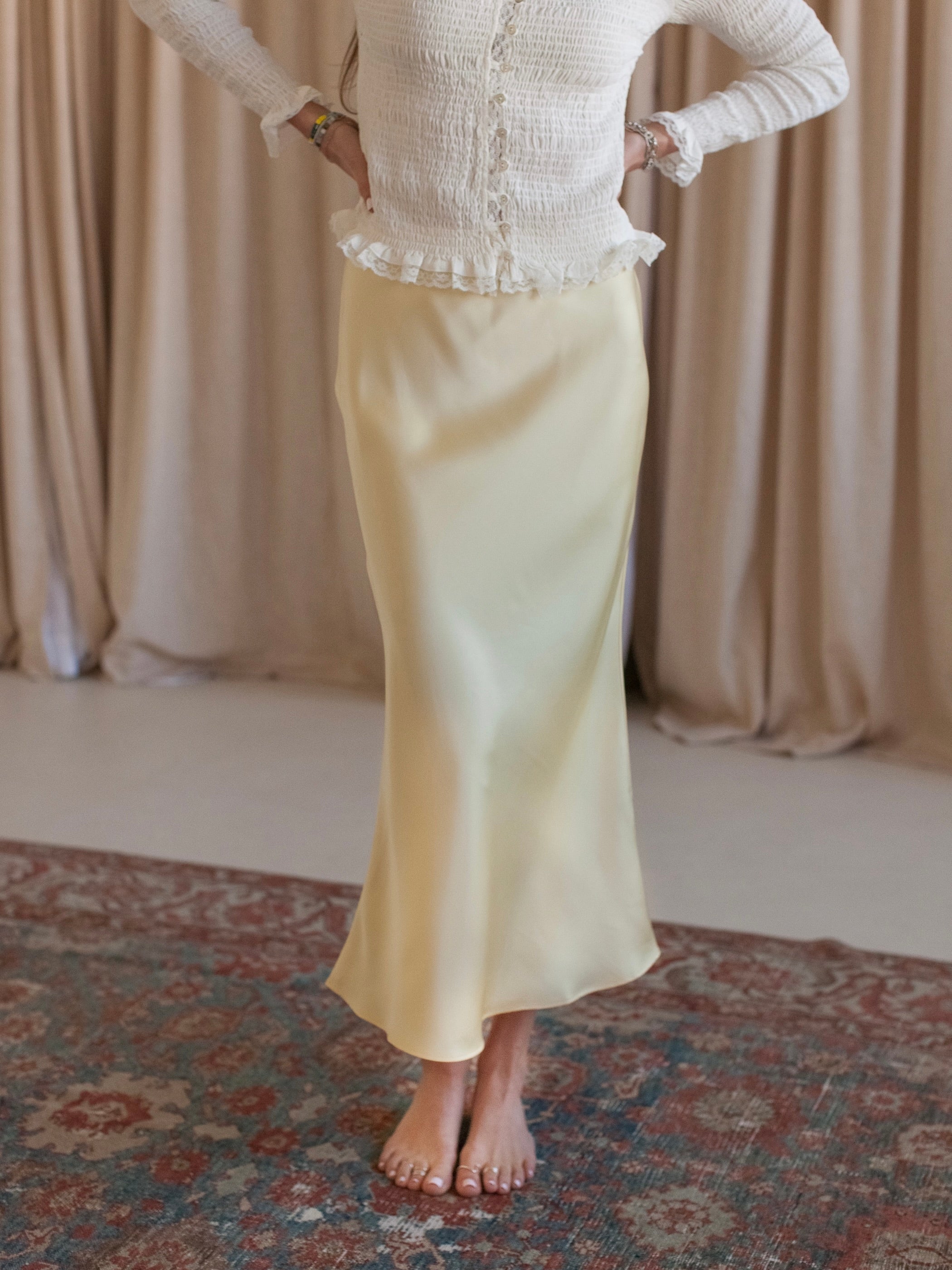 Ada Slip Skirt- Yellow