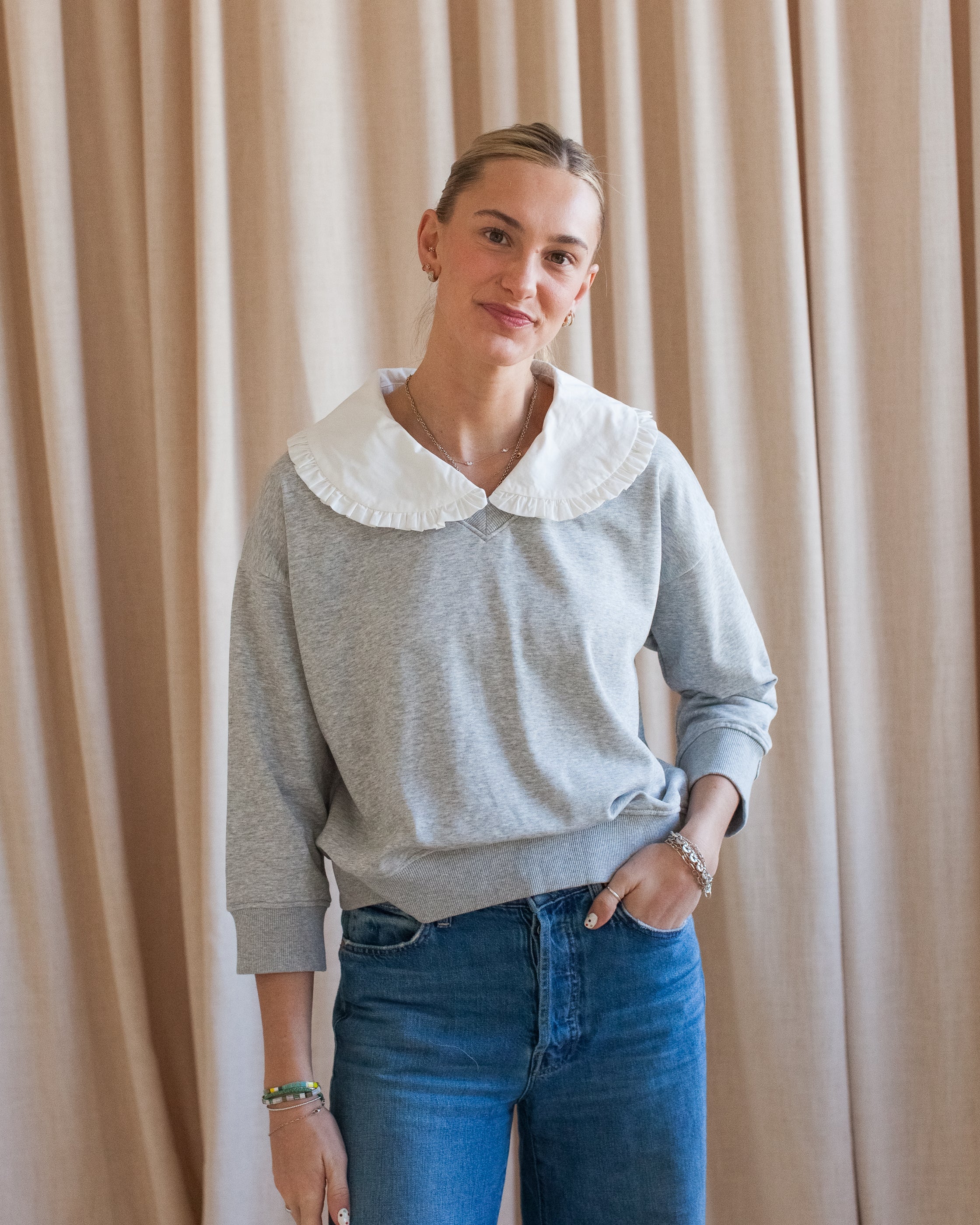 Peter Pan Sweatshirt- Grey