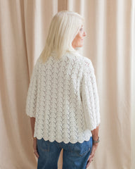 Esther Crocheted Cardigan- Ivory