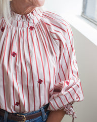Sadie Stripe Blouse - Pink