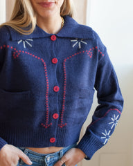 Maddie Western Cardigan - Navy