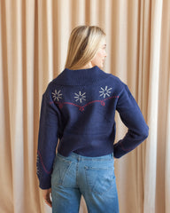 Maddie Western Cardigan - Navy