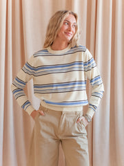 Sammi Striped Top- Cream