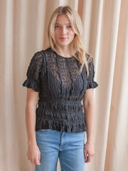 Cassie Lace Blouse- Black