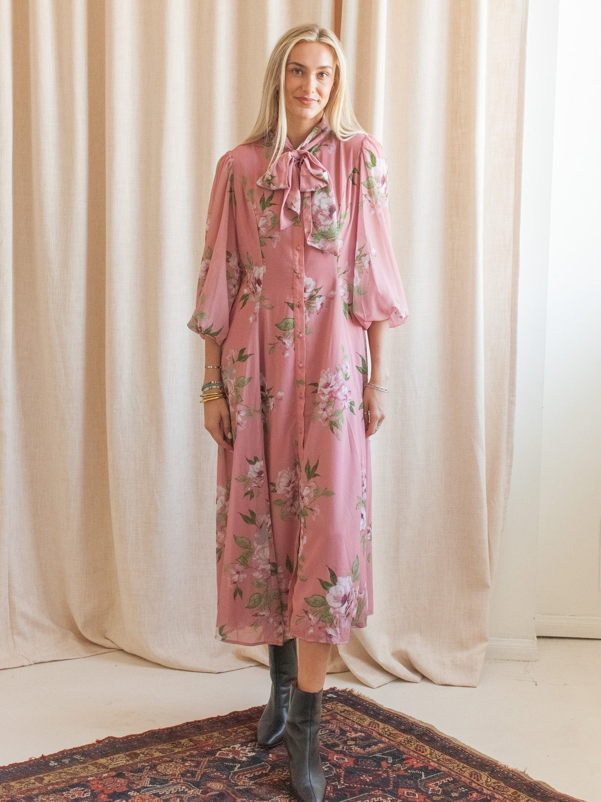 Elaine Floral Midi Dress