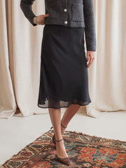 Mara Slip Skirt - Black