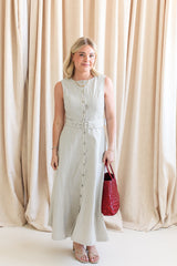 Valerie Striped Midi Dress