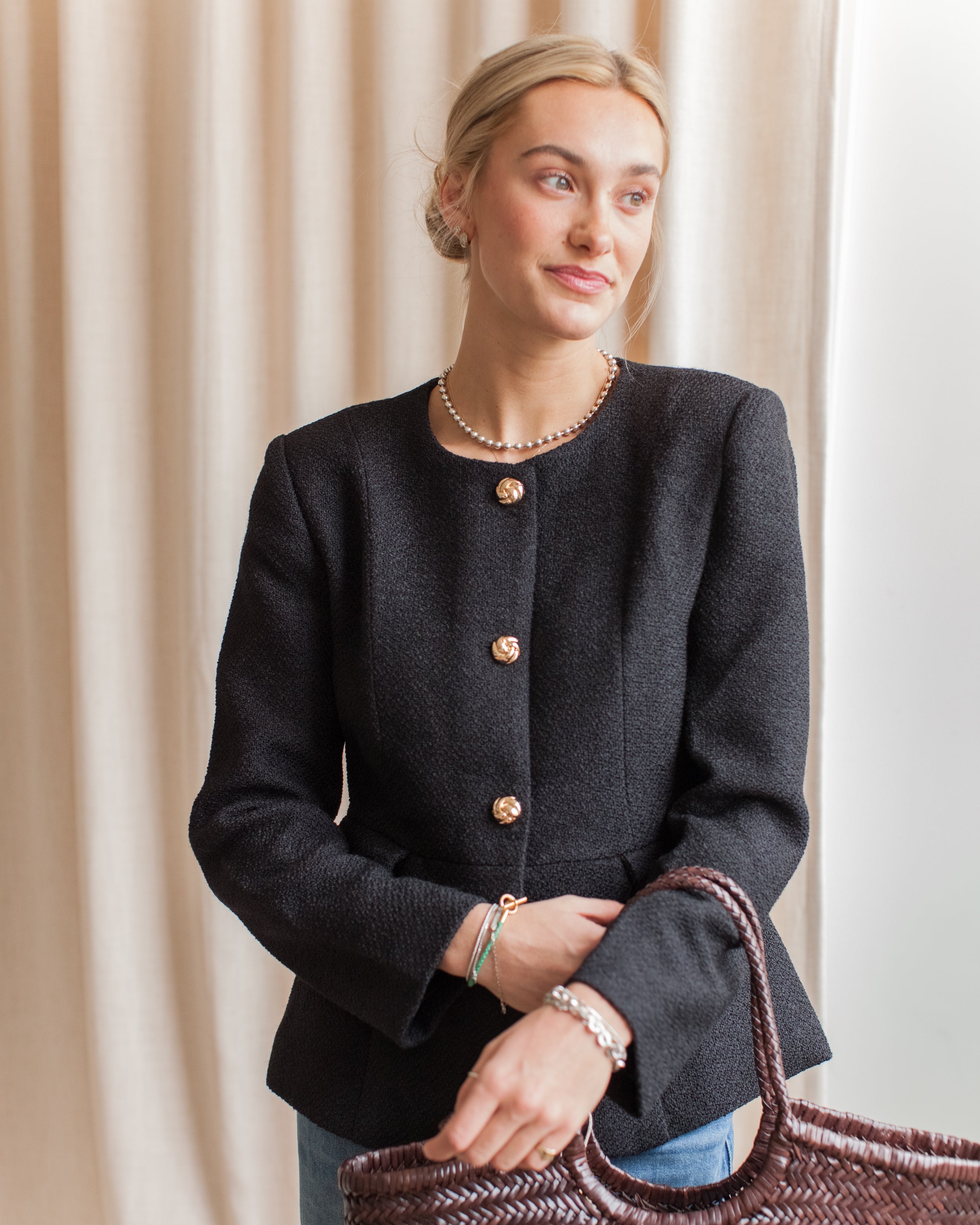 Sloane Tweed Blazer - Black