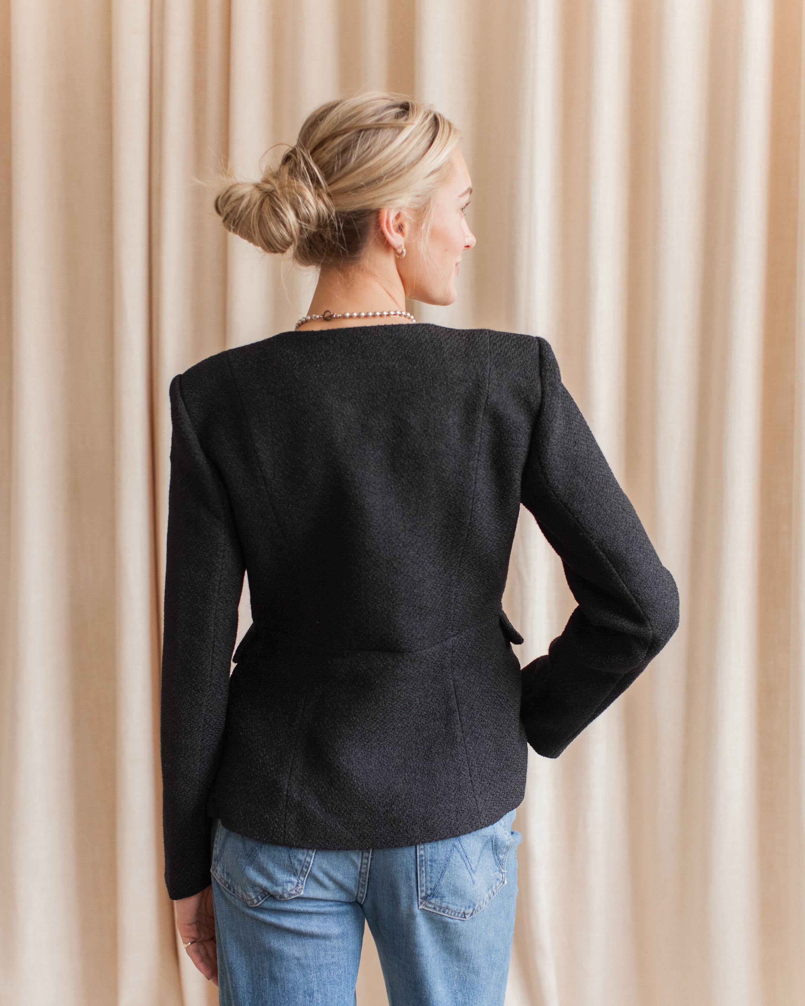 Sloane Tweed Blazer - Black