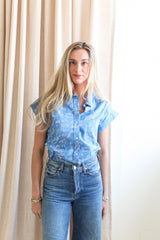 Paisley Cornflower Blouse