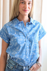 Paisley Cornflower Blouse