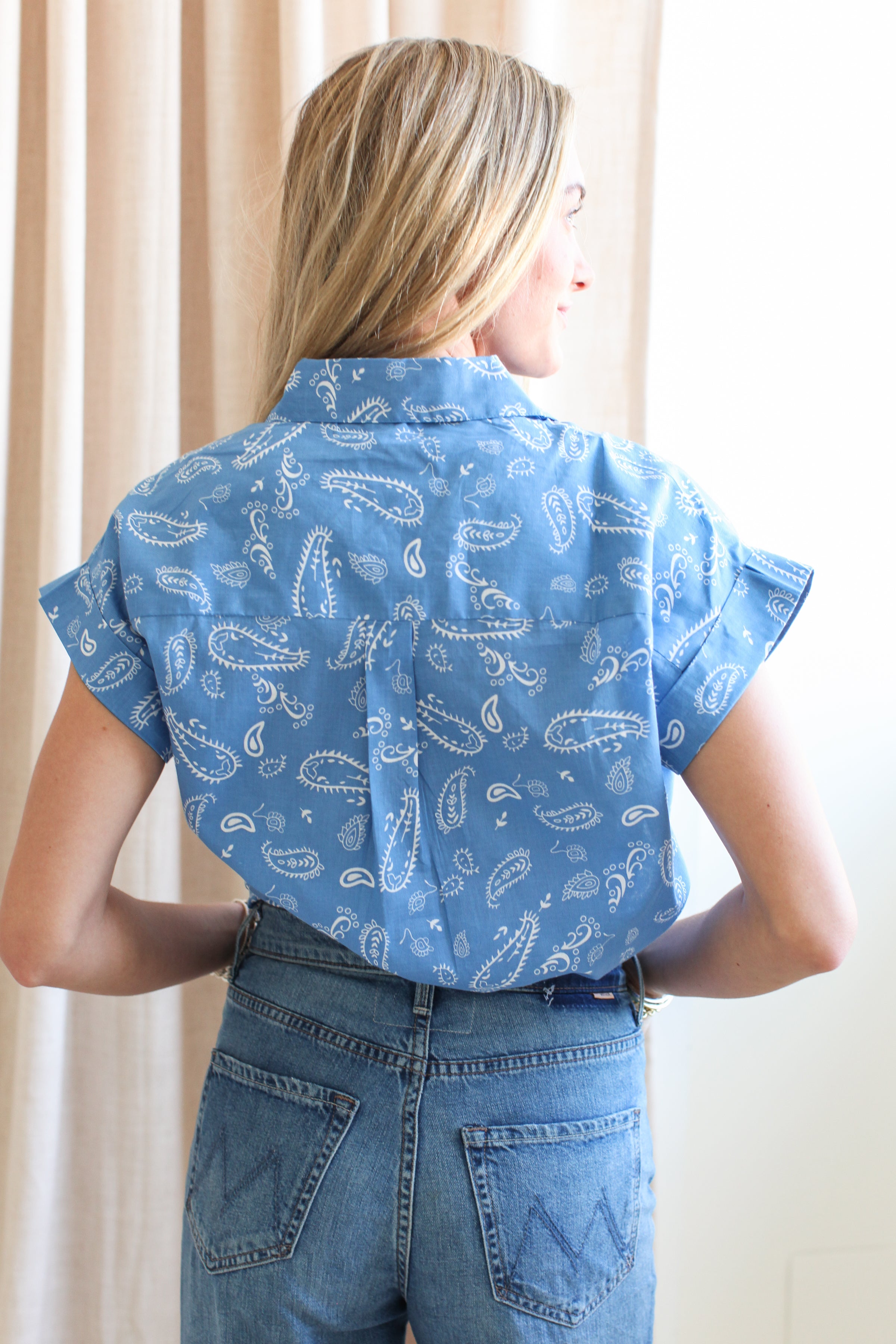 Paisley Cornflower Blouse