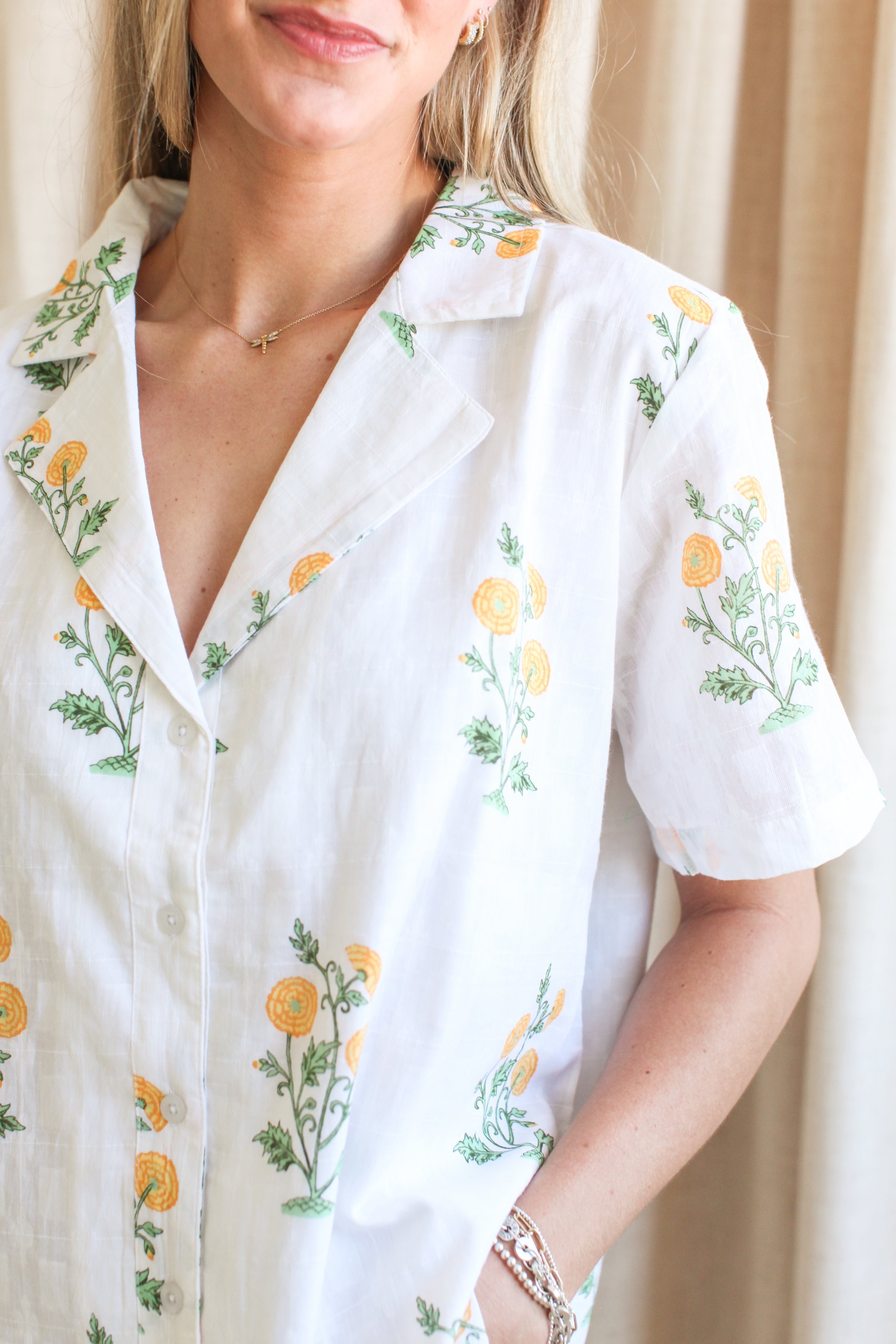 Lana Yellow Flower Blouse