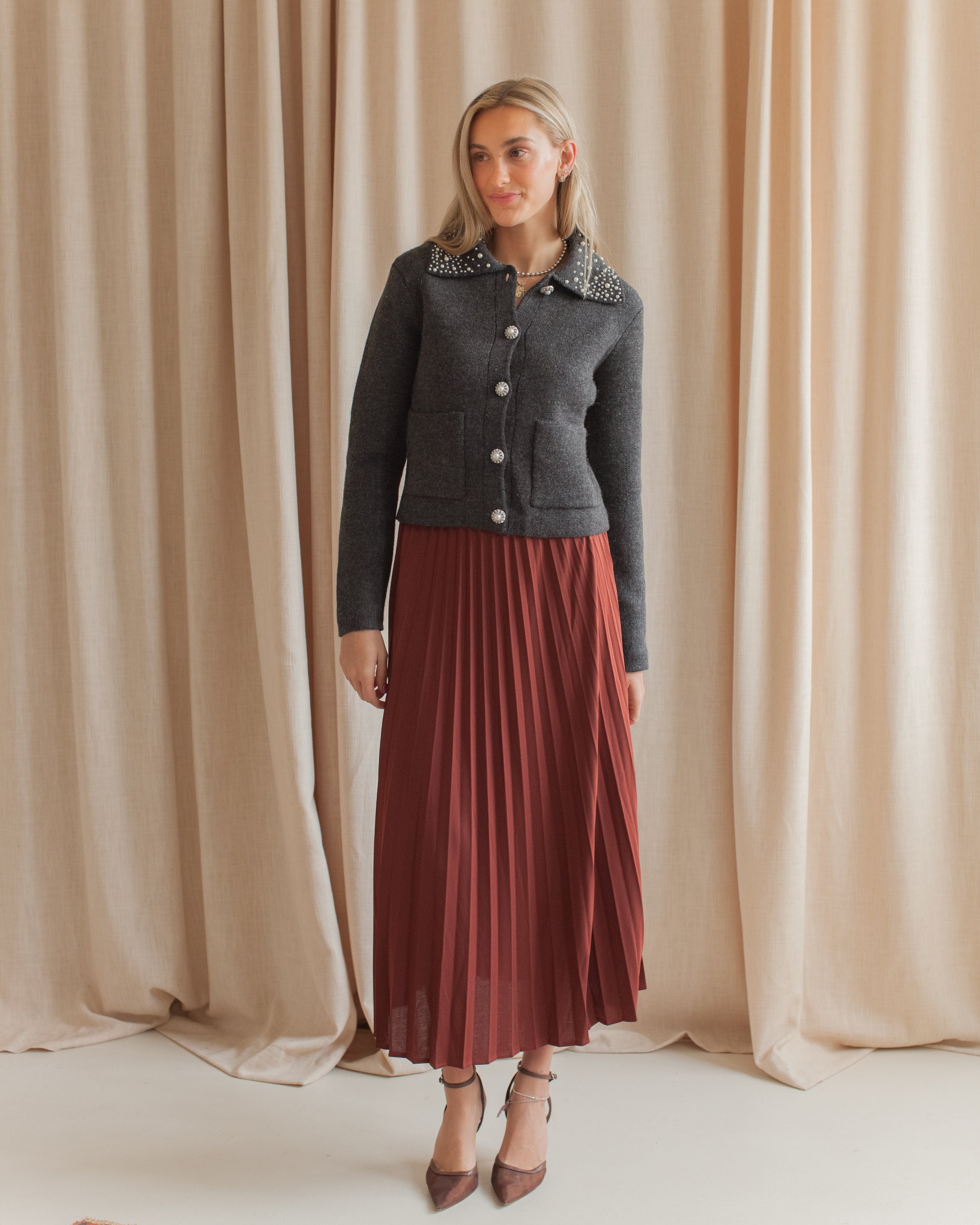 Ingrid Pearl Cardigan