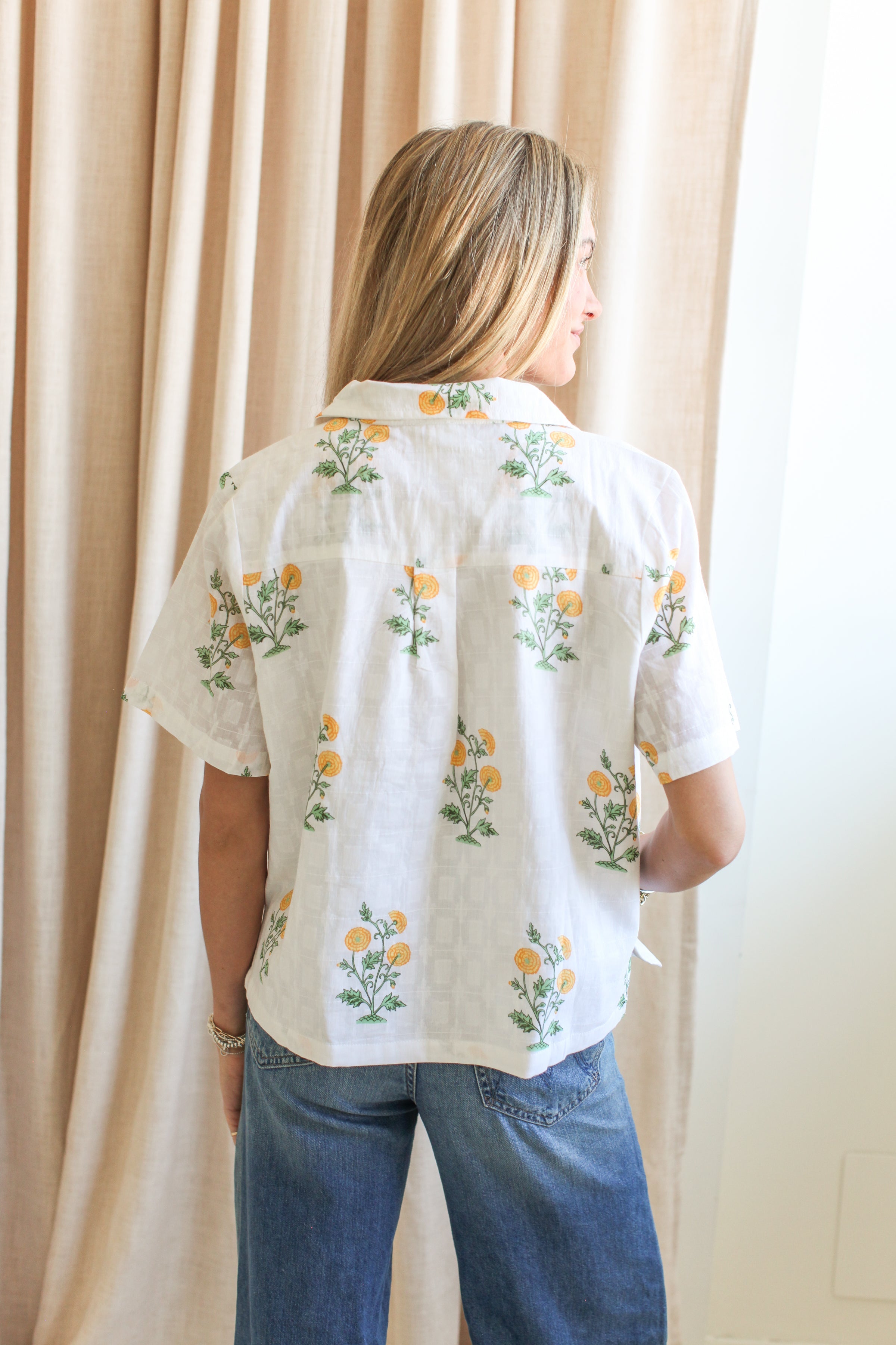 Lana Yellow Flower Blouse