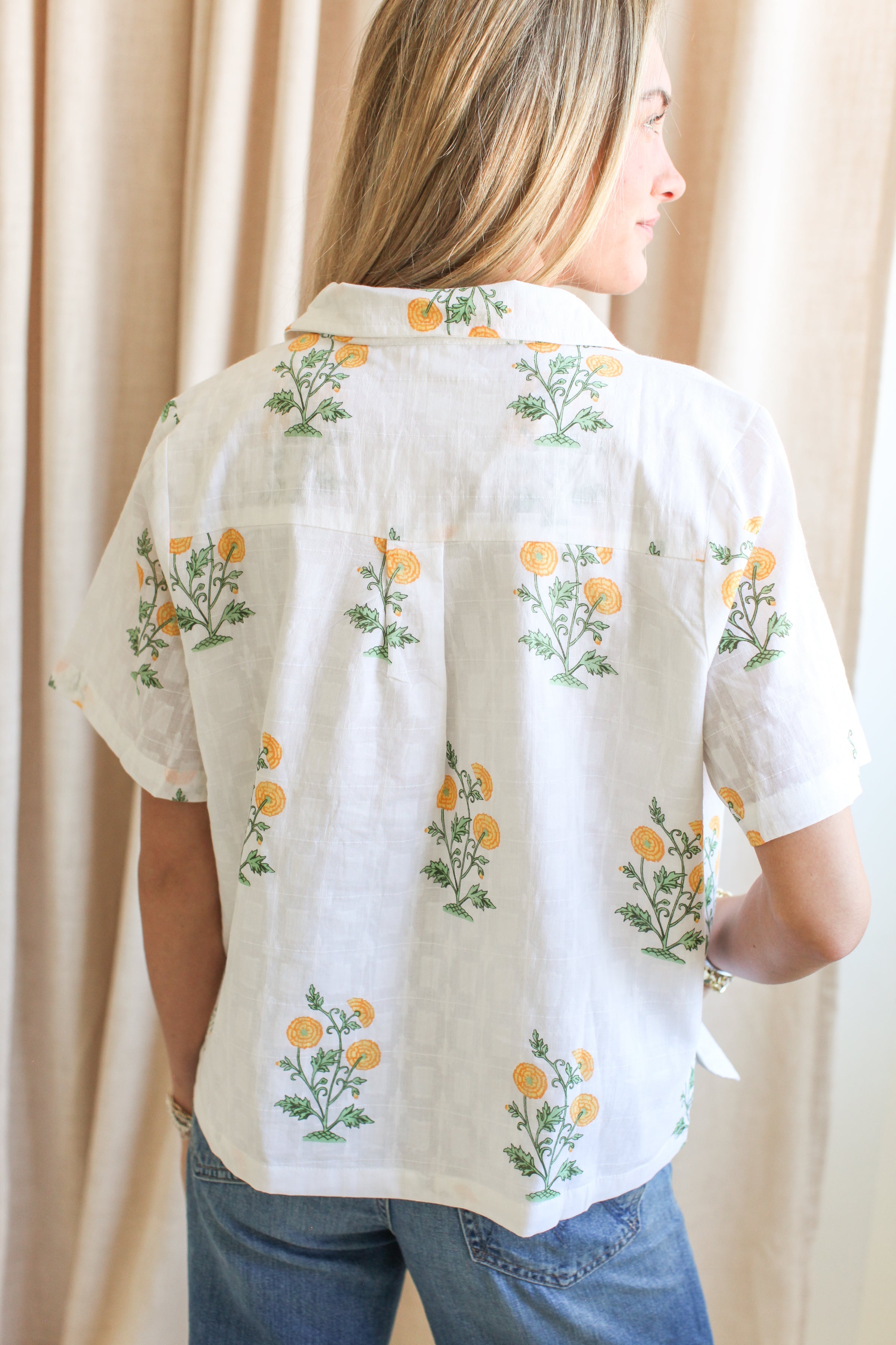 Lana Yellow Flower Blouse