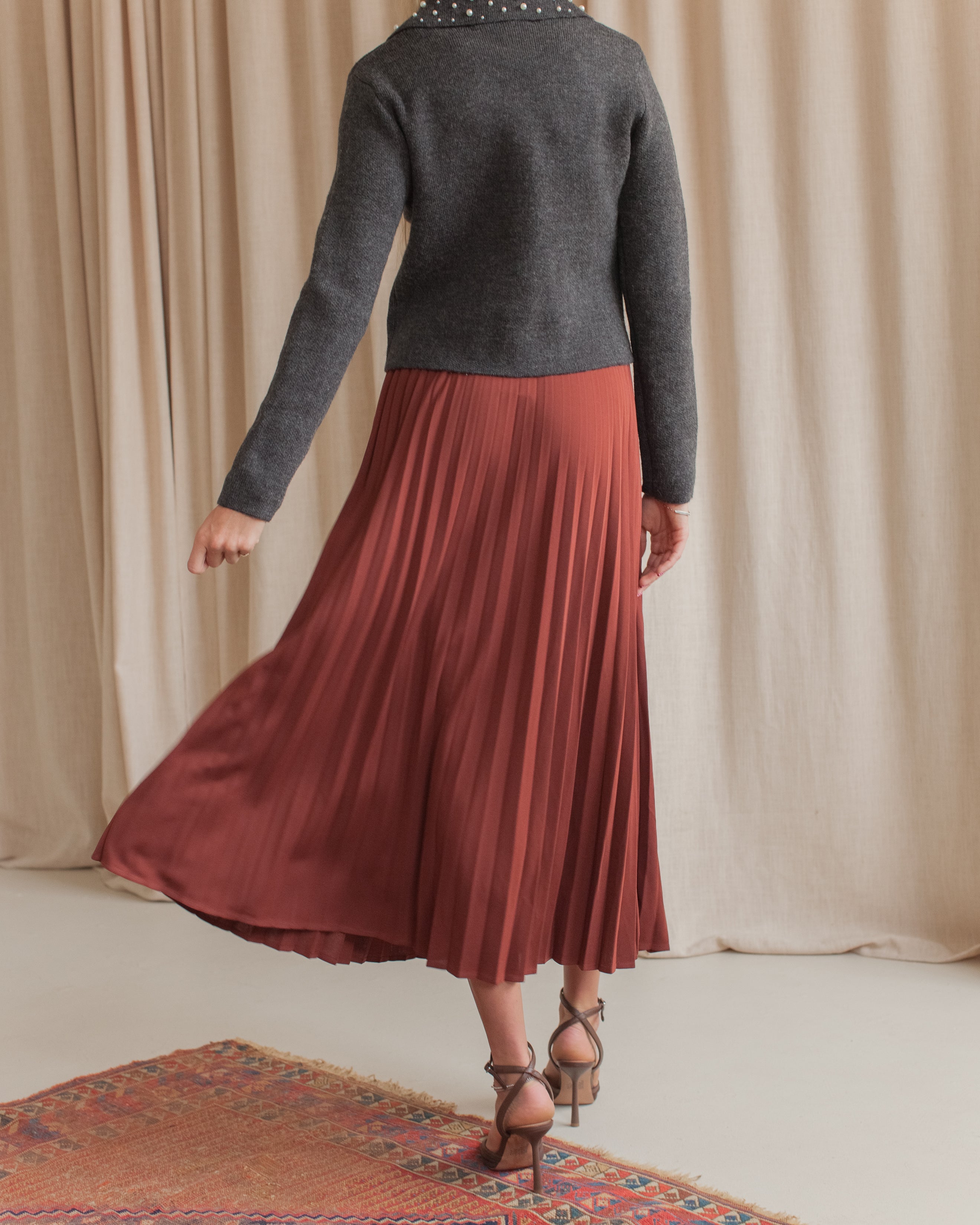 Aggie Pleated Maxi Skirt