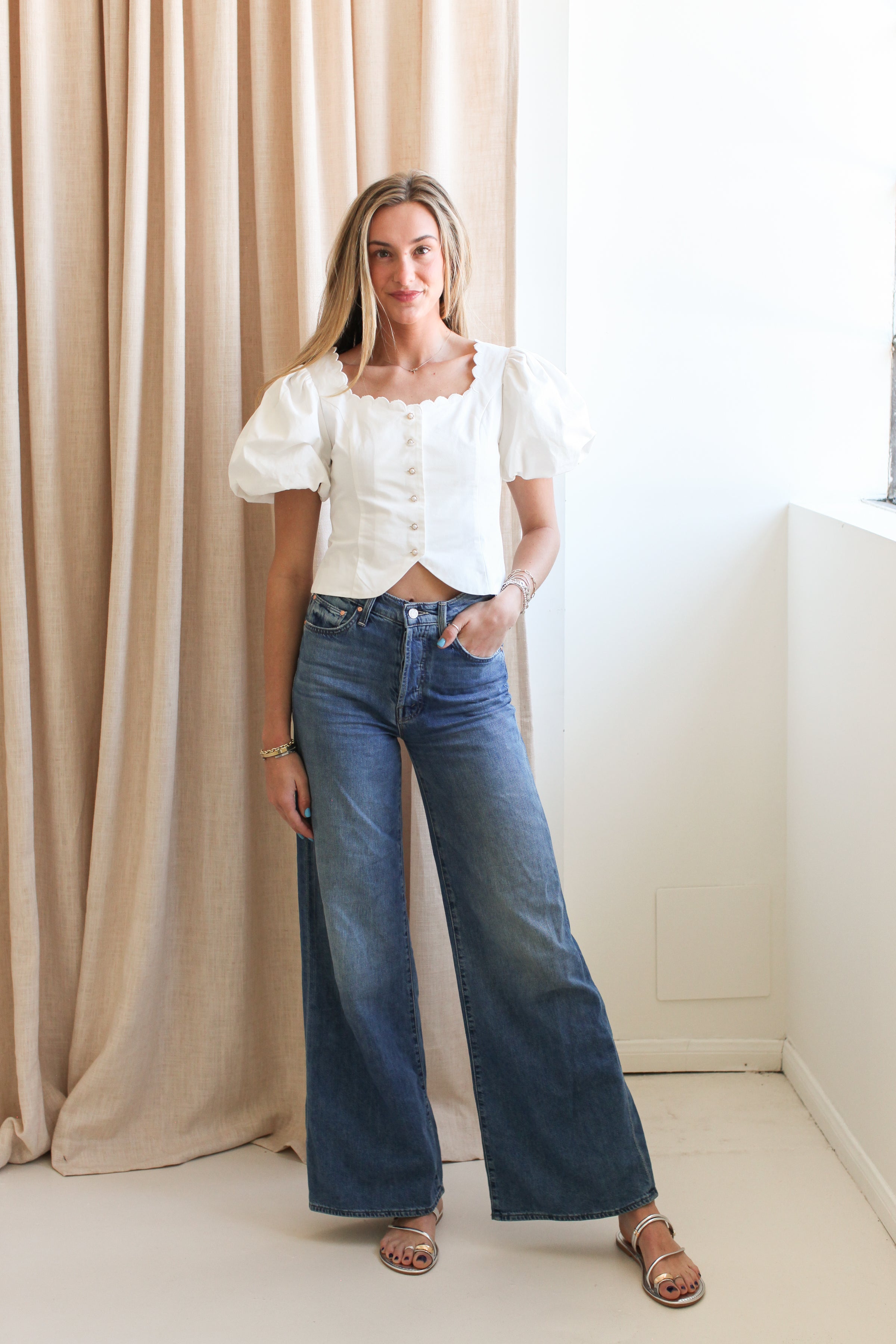 Melissa Scallop Blouse