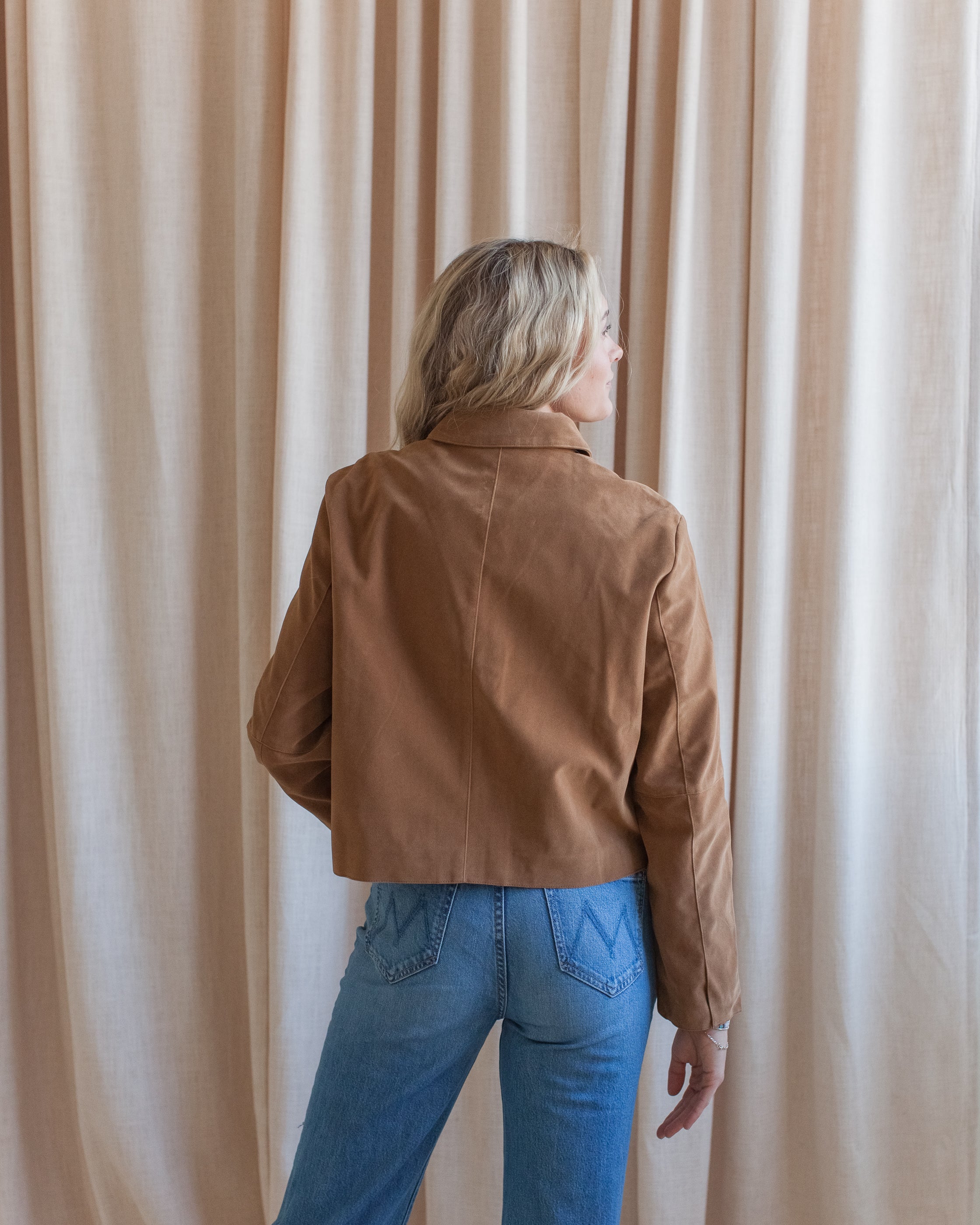 Hudson Faux Suede Jacket - Tan