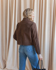 Hudson Faux Suede Jacket -Cocoa