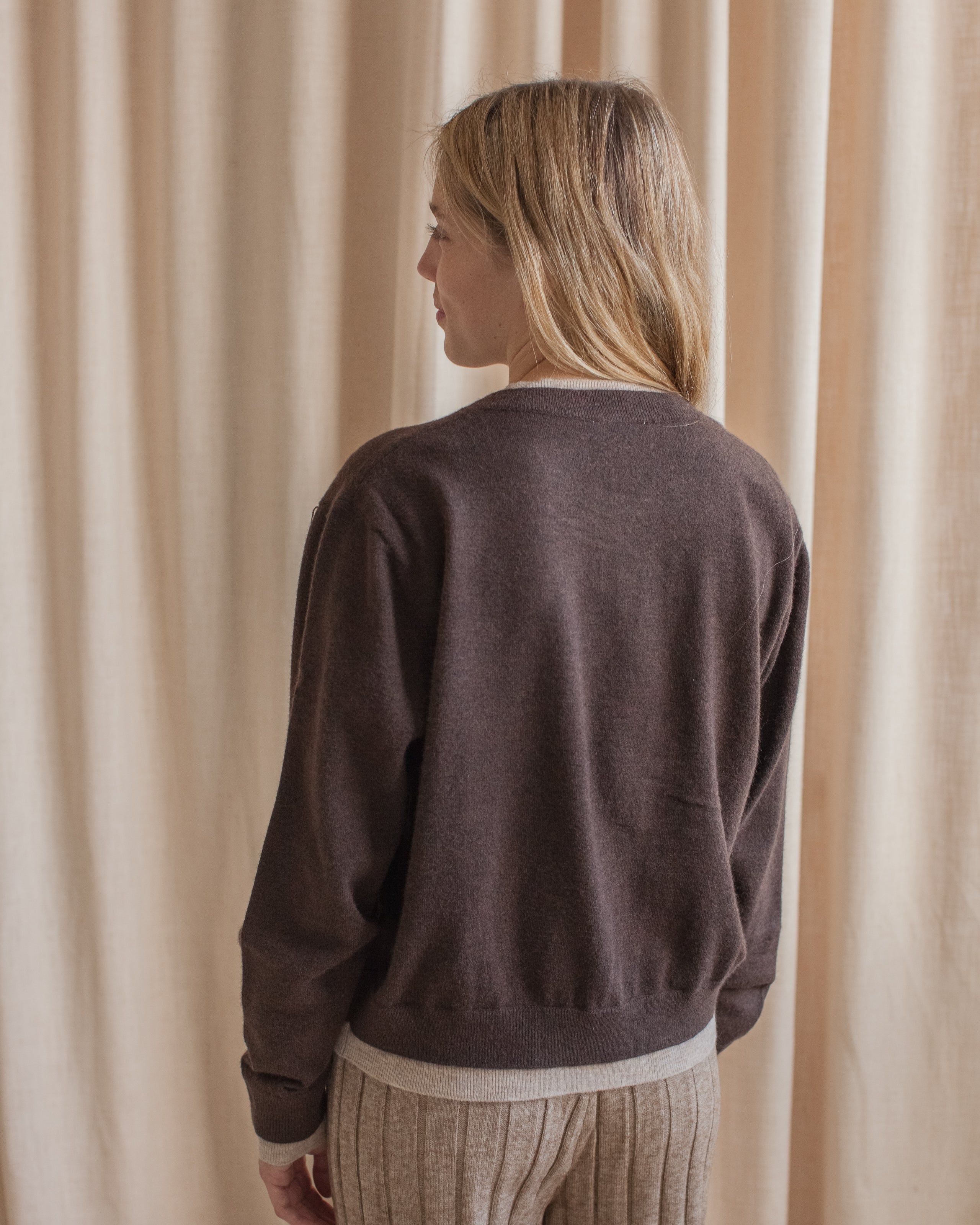 Autumn Contrast Cardigan