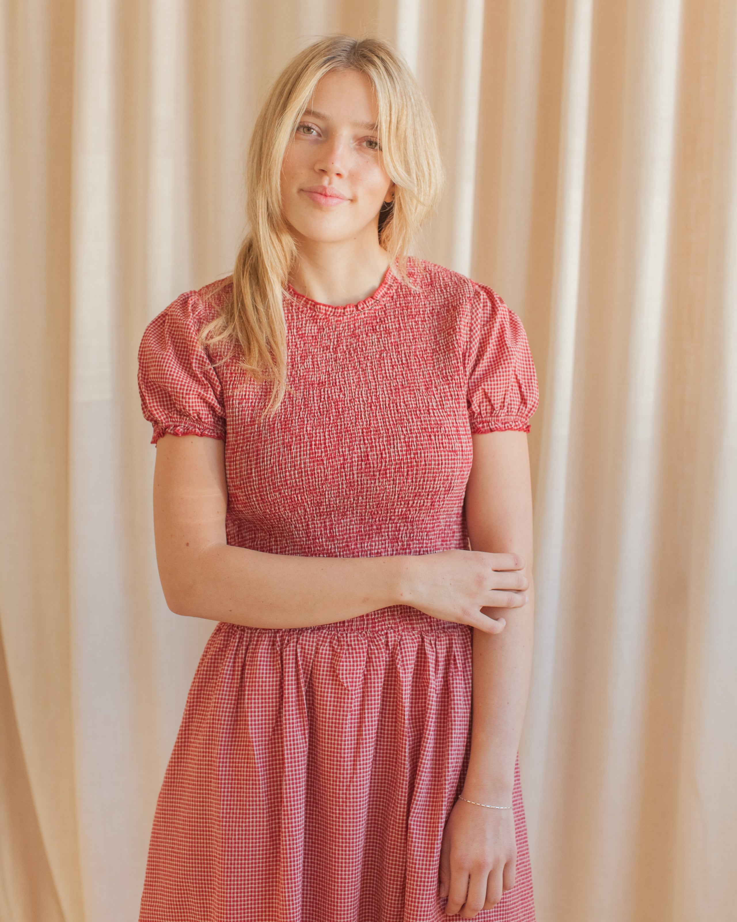 Madeline Smocked Midi Dress