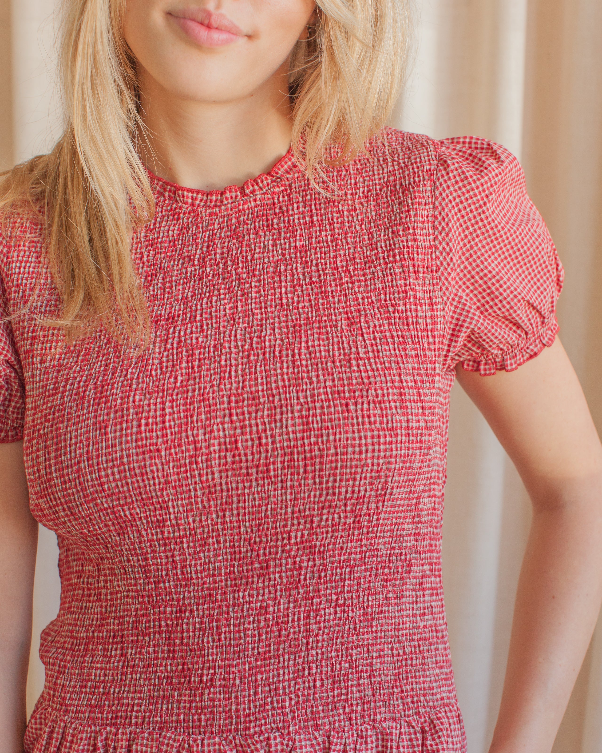 Madeline Smocked Midi Dress