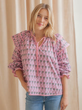 Fuschia Blooms Blouse