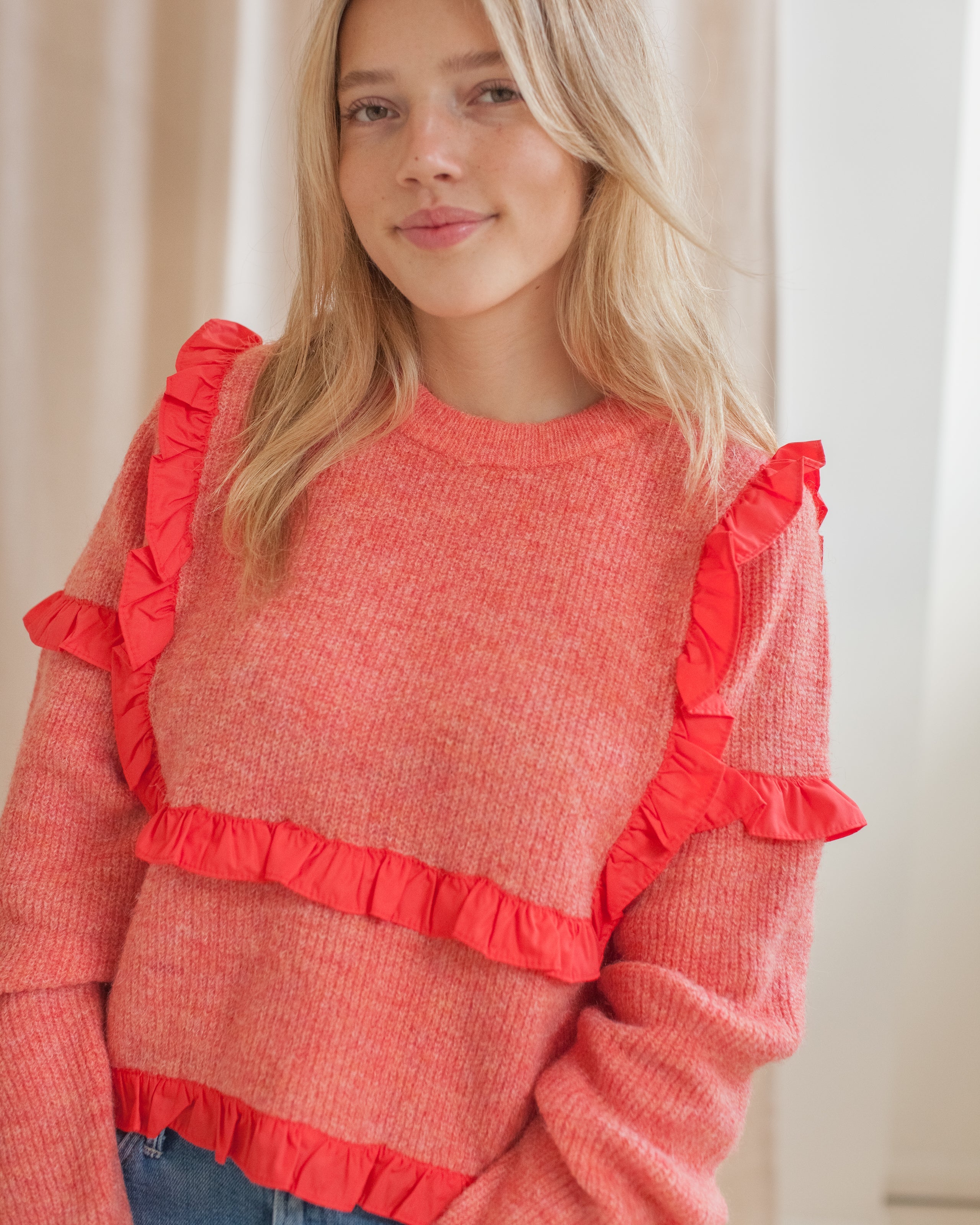 Hallie Ruffle Sweater