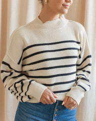 Julian Stripe Sweater - Ivory