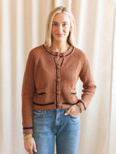 Esme Contrast Cardigan - Toffee