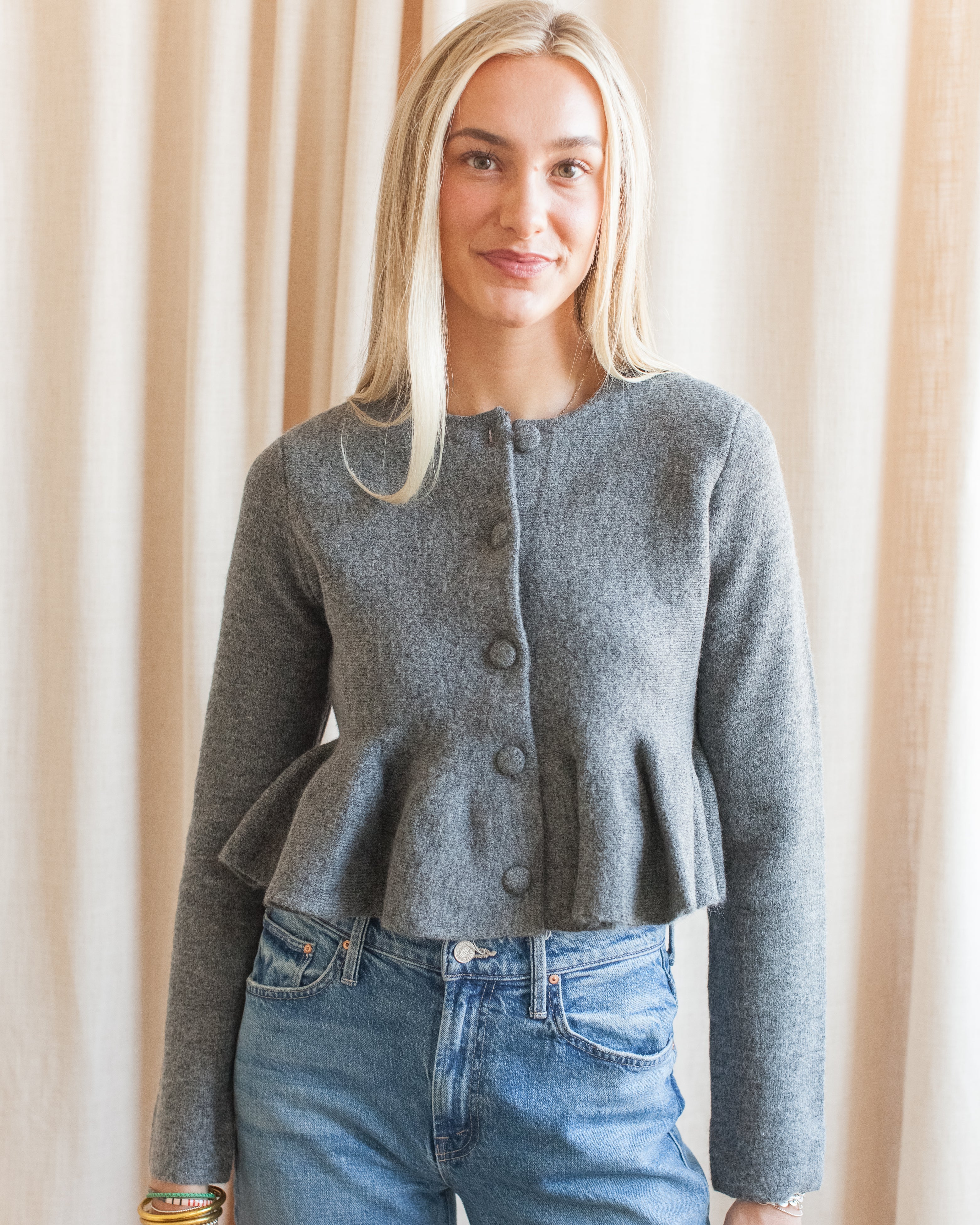 Peplum Knit Jacket