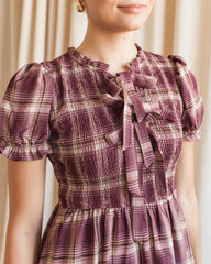 Chrissy Plaid Bow Dress