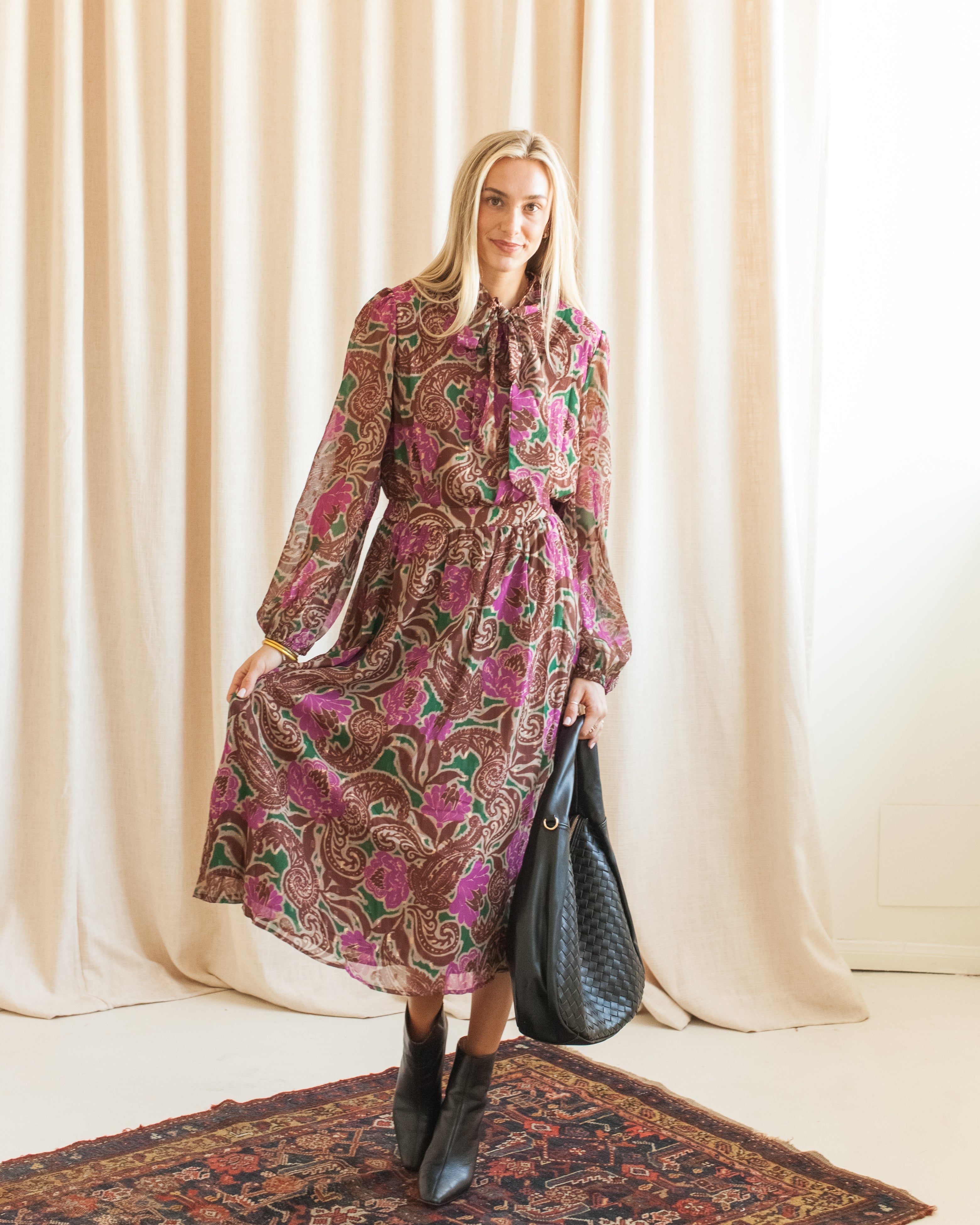 Kendall Paisley Midi Dress