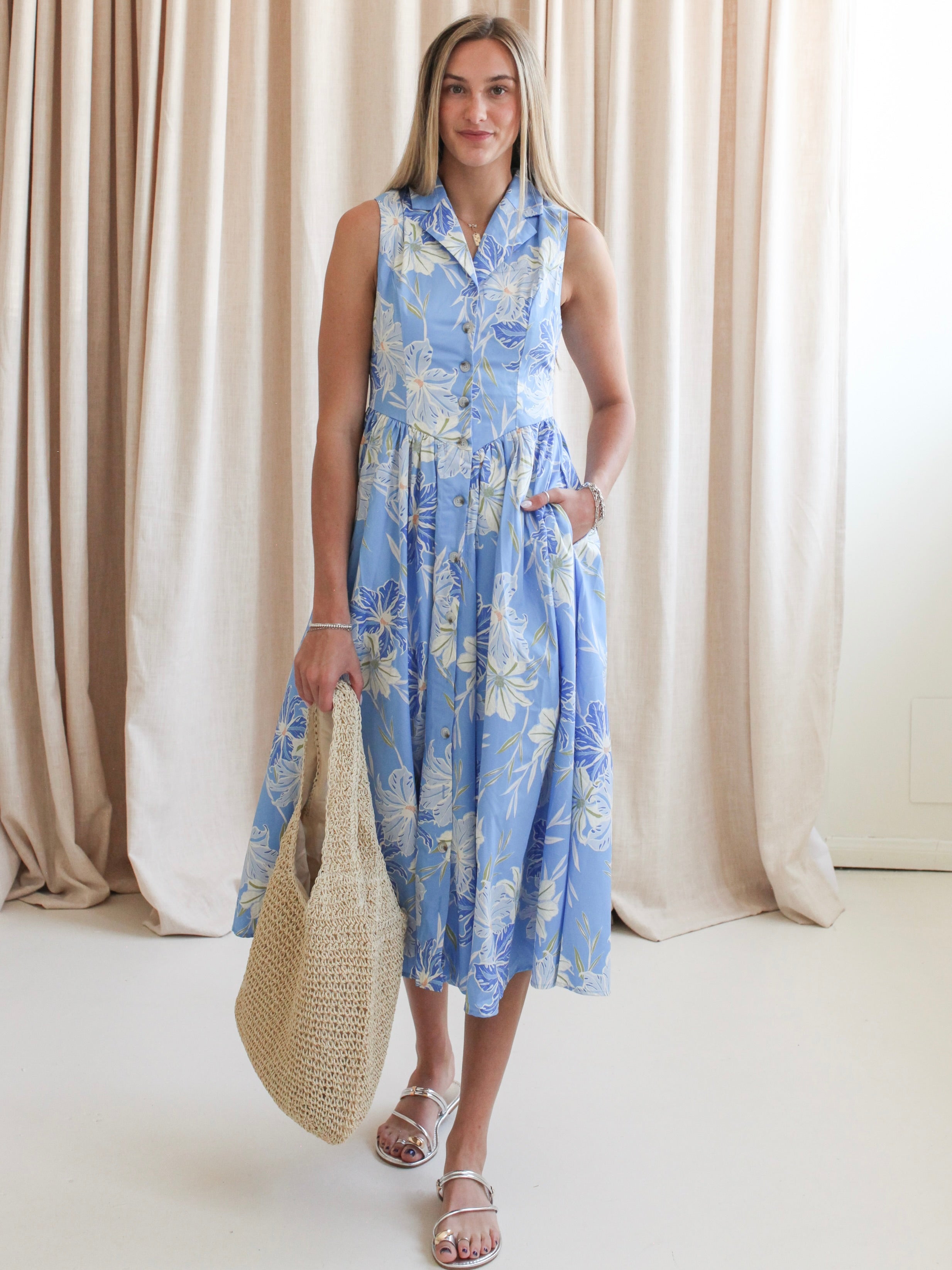 Stevie Collared Midi Dress