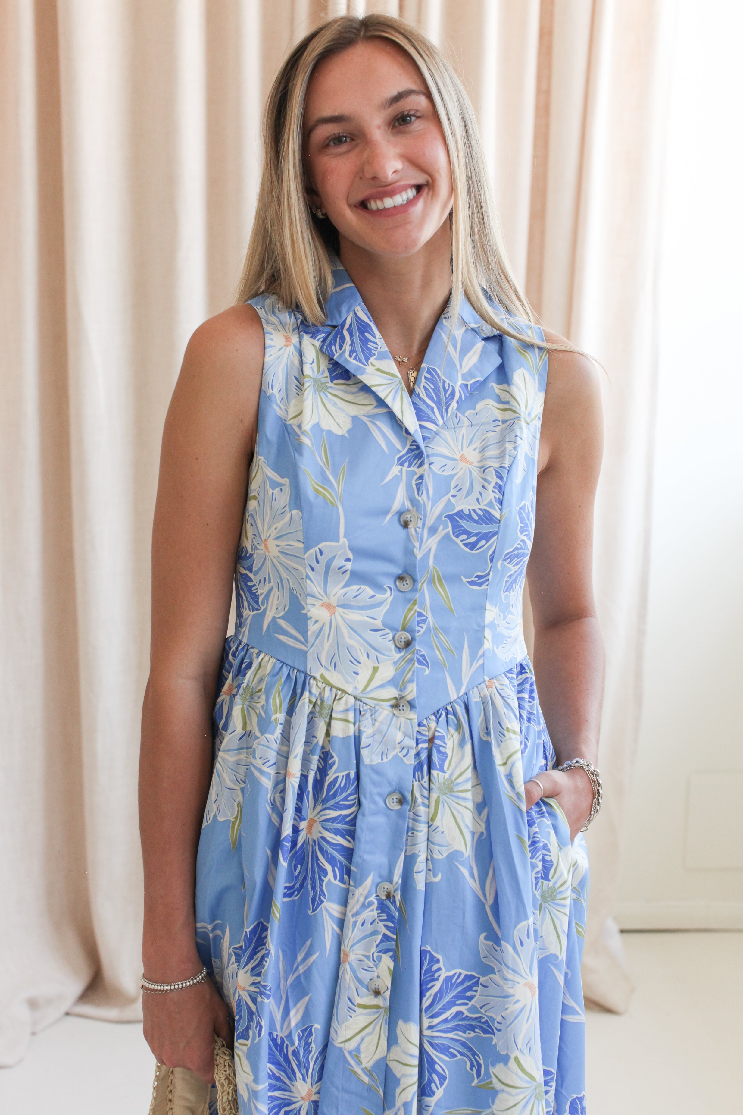 Stevie Collared Midi Dress