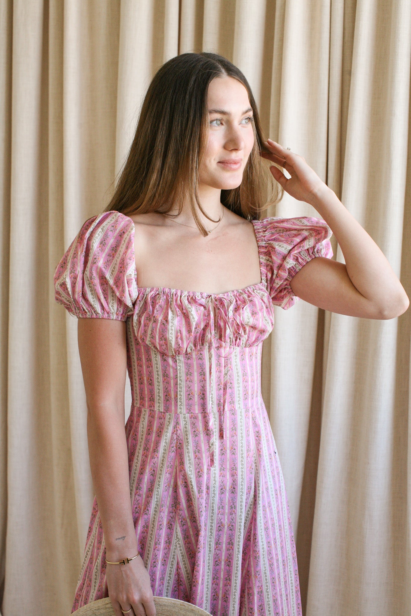 Paige Puff Sleeve Midi Dress