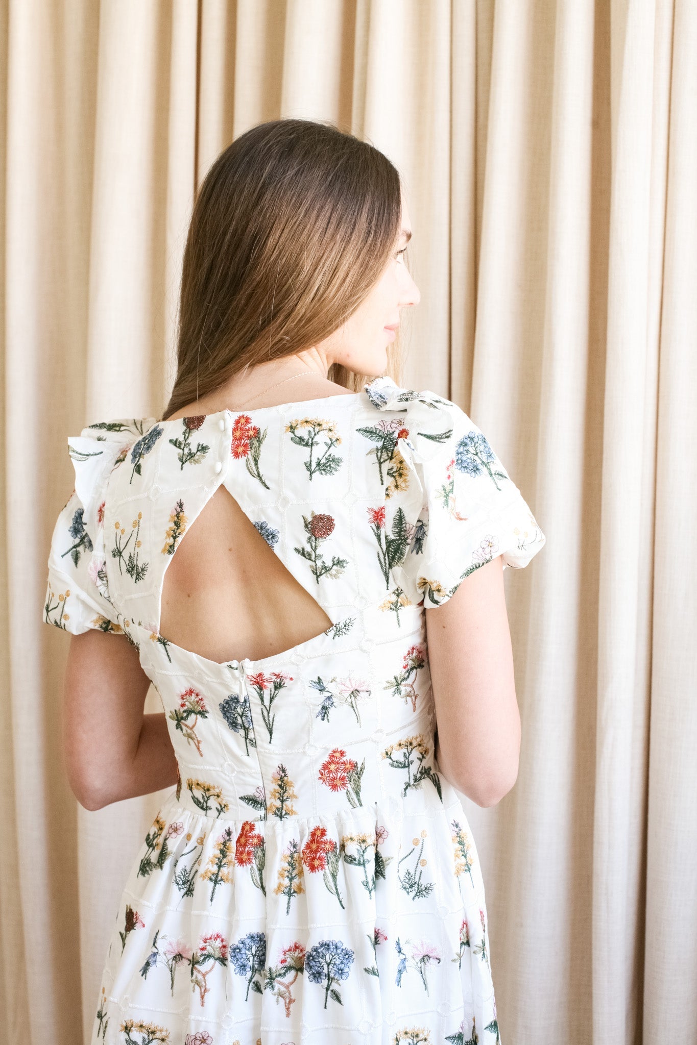 Emery Embroidered Midi Dress