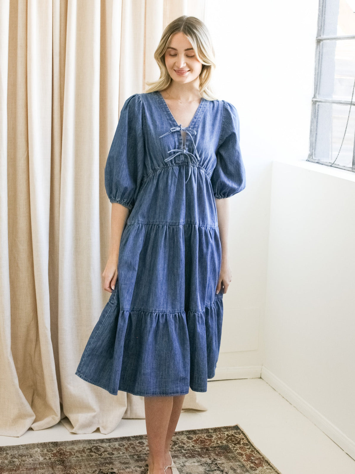 Harper Denim Midi Dress