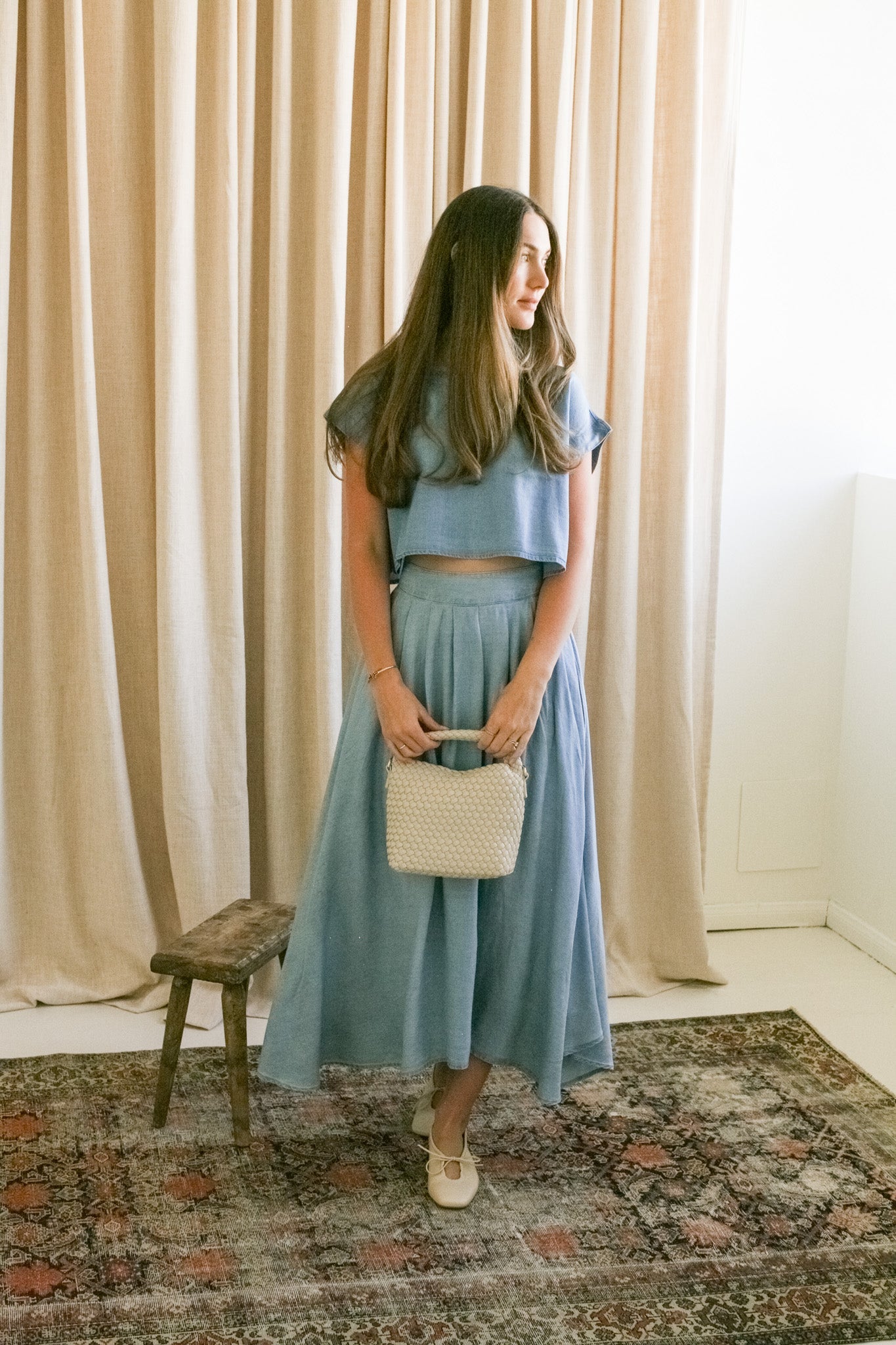 Tess Chambray Boxy Top