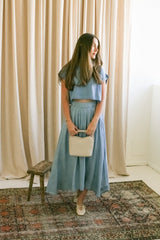 Tess Chambray Boxy Top