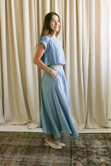 Tess Chambray Boxy Top