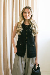 Kylie Knit Vest - Black