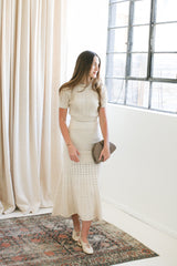 Pointelle Knit Set - Cream