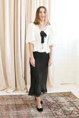 Black Lace Slip Skirt