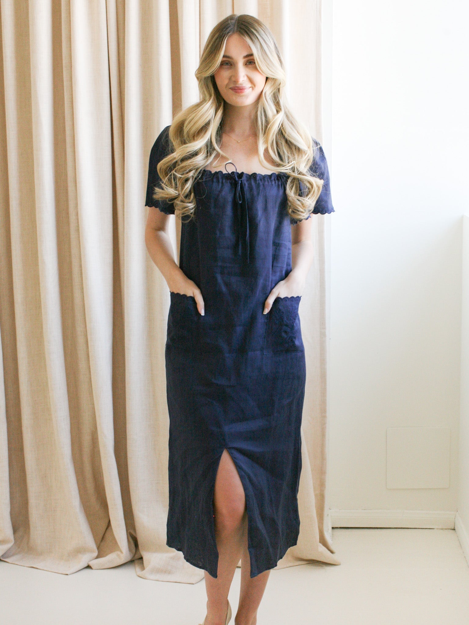 Payton Linen Midi Dress