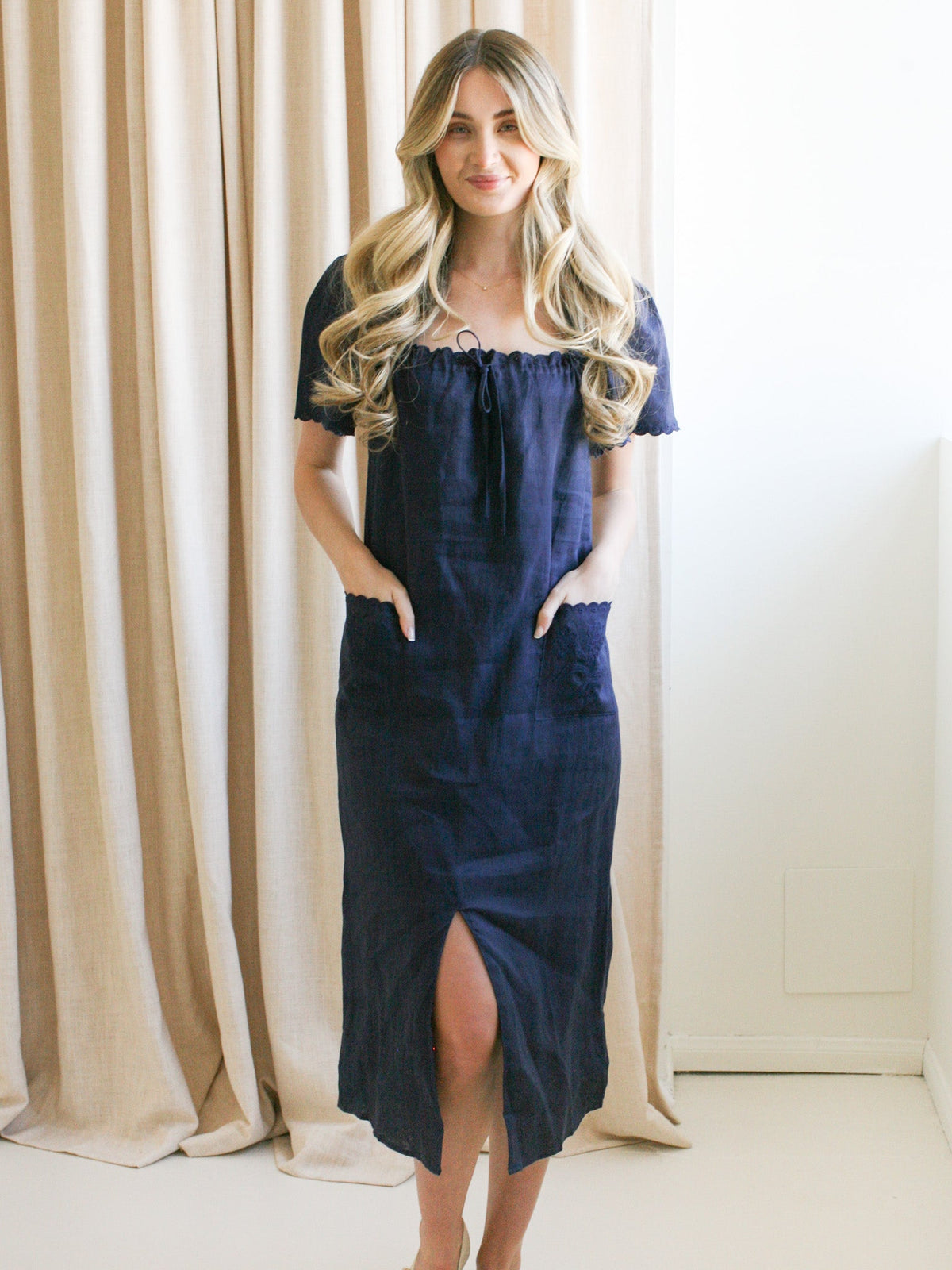 Payton Linen Midi Dress